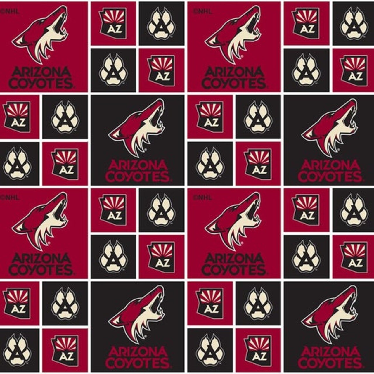 NHL Licensed Arizona Coyotes 020-COY Cotton Fabric by the Yard